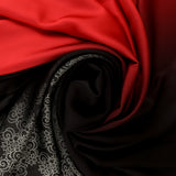 Satin imprimé - KATIE - 001 - Noir et Rouge