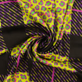 Satin imprimé - KATIE - 004 - Citron