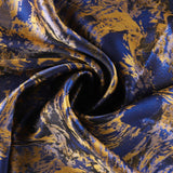 Metallic Floral Motif - ANTOINETTE BROCADE - 003 - Navy