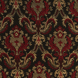 Metallic Floral Motif - ANTOINETTE BROCADE - 004 - Black