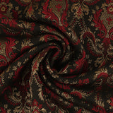 Metallic Floral Motif - ANTOINETTE BROCADE - 004 - Black