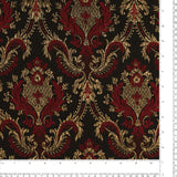 Metallic Floral Motif - ANTOINETTE BROCADE - 004 - Black