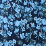 Crêpe scuba imprimé - TARRAH - 003 - Bleu