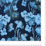 Crêpe scuba imprimé - TARRAH - 003 - Bleu