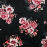 Printed Velvet - WILLOW- 004 - Black