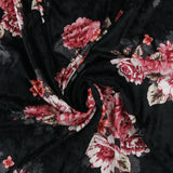 Printed Velvet - WILLOW- 004 - Black