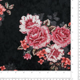 Printed Velvet - WILLOW- 004 - Black