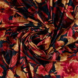 Velours Imprimé - WILLOW - 005 - Marine