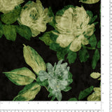 Printed Velvet - WILLOW- 008 - Dark Green