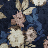 Velours Imprimé - WILLOW - 009 - Marine