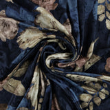 Velours Imprimé - WILLOW - 009 - Marine