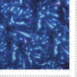 Popeline de Rayonne Imprimé - KATIE - 002 - Bleu Électrique