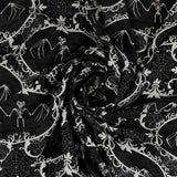 Popeline de Rayonne Imprimé - KATIE - 004 - Noir
