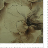 Satin Imprimé Métallisé - ANJOLIE - 005 - Sauge