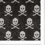 Crushed Printed Velvet - KATIE - 001 - Black