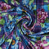 Crushed Printed Velvet - KATIE - 002 - Violet
