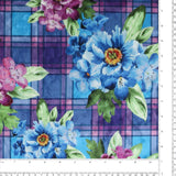Crushed Printed Velvet - KATIE - 002 - Violet
