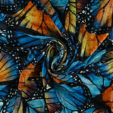 Crushed Printed Velvet - KATIE - 003 - Cobalt