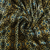 Crushed Printed Velvet - KATIE - 005 - Deep Teal