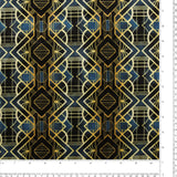 Crushed Printed Velvet - KATIE - 005 - Deep Teal