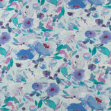 Polyester imprimé - <SOPHIE> - 008- Aqua