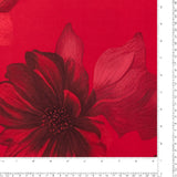 Polyester imprimé - <SOPHIE> - 010 - Rouge Profond