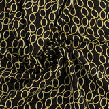 Peachskin Faille Print - NORA - 001 - Black