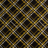 Faille peau de pêche imprimée - NORA - 002 - Noir