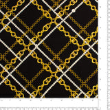 Faille peau de pêche imprimée - NORA - 002 - Noir