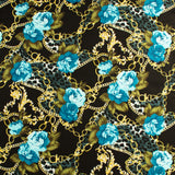 Faille peau de pêche imprimée - NORA - 004 - Noir