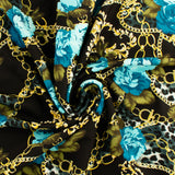 Faille peau de pêche imprimée - NORA - 004 - Noir