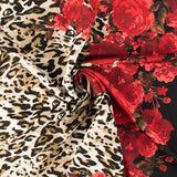 Peachskin Faille Print - NORA - 005 - Tan