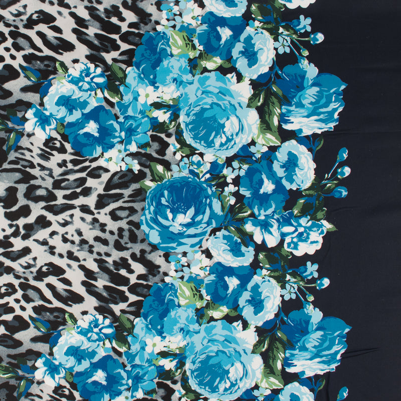 Faille peau de pêche imprimée - NORA - 006 - Gris