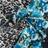 Faille peau de pêche imprimée - NORA - 006 - Gris