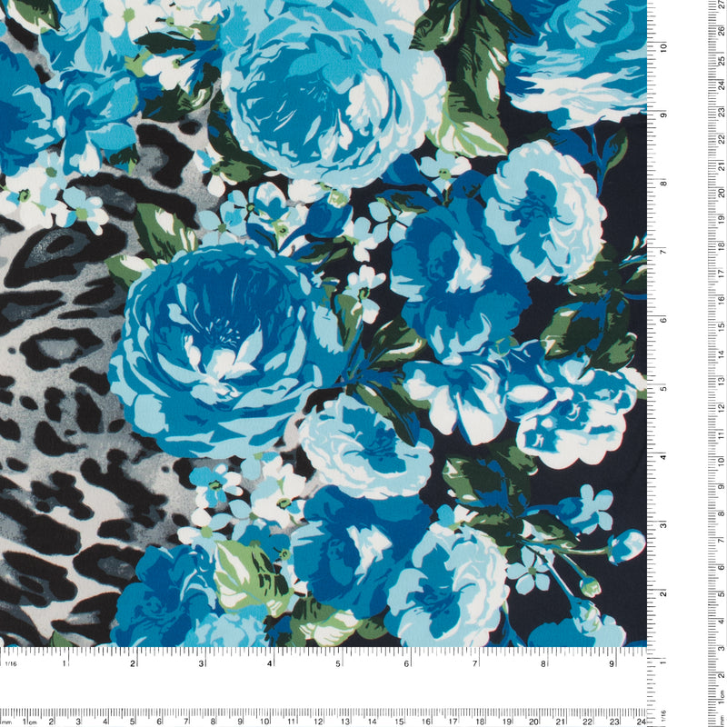 Faille peau de pêche imprimée - NORA - 006 - Gris