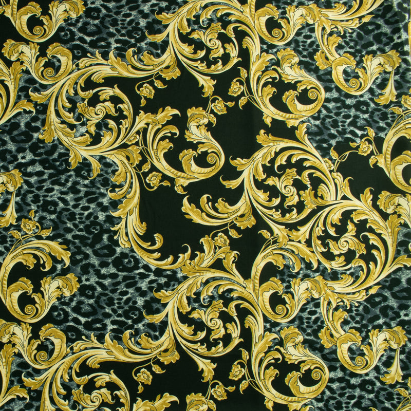 Peachskin Faille Print - NORA - 007 - Grey