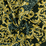 Peachskin Faille Print - NORA - 007 - Grey