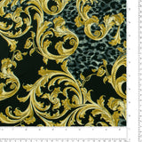 Peachskin Faille Print - NORA - 007 - Grey