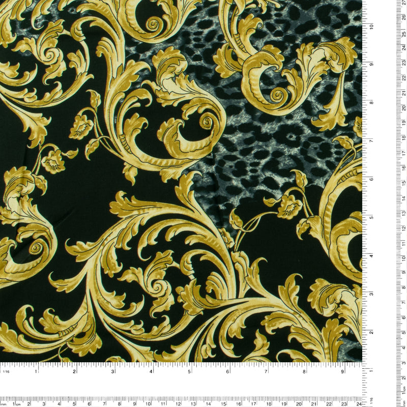 Peachskin Faille Print - NORA - 007 - Grey