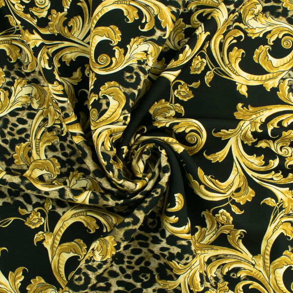 Peachskin Faille Print - NORA - 008 - Tan