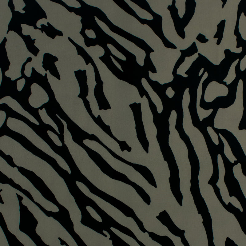 Peachskin Faille Print - NORA - 009 - Grey