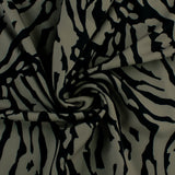 Peachskin Faille Print - NORA - 009 - Grey