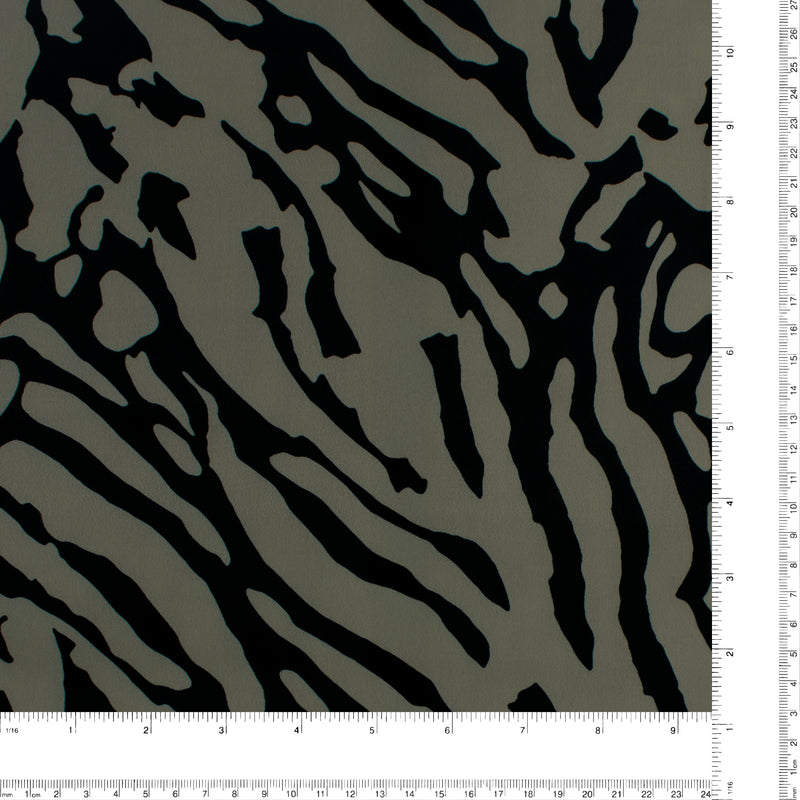 Peachskin Faille Print - NORA - 009 - Grey