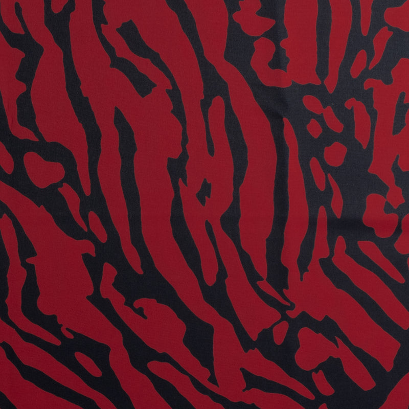 Peachskin Faille Print - NORA - 010 - Red