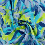 Tricot imprimé - SAGE- 001 - Bleu
