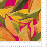 Tricot imprimé - SAGE- 009 - Rose Vif