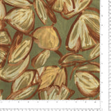 Chiffon avec Imprimé métallique - CANNES - 003 - Abstrait Floral - Chamois