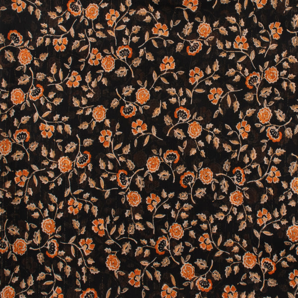 Chiffon with Metallic Print - CANNES - 004 - Calico - Black