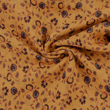 Chiffon avec Imprimé métallique - CANNES - 006 - Calicot - Mutarde