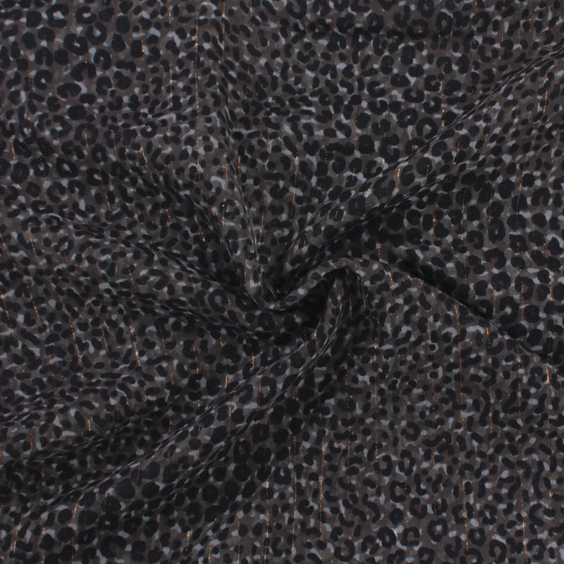 Chiffon avec Imprimé métallique - CANNES - 007 - Peau - Pierre Grise